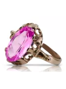 Or jaune 14 carats Améthyste Anneau Artisanat vintage vrc134y